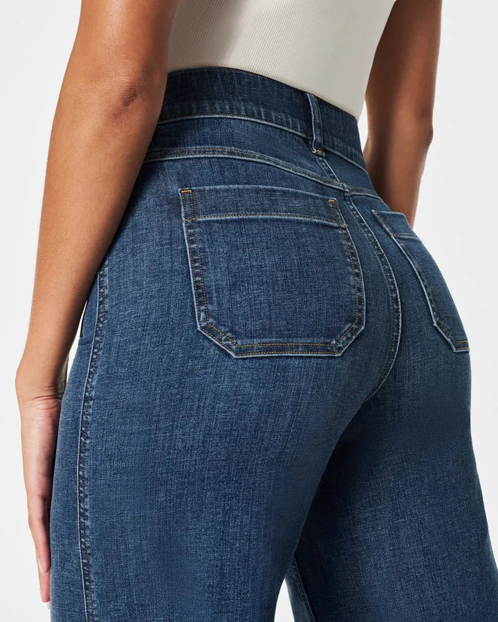 Céline | Jean Sculptant À Jambes Larges Et Taille Croppée