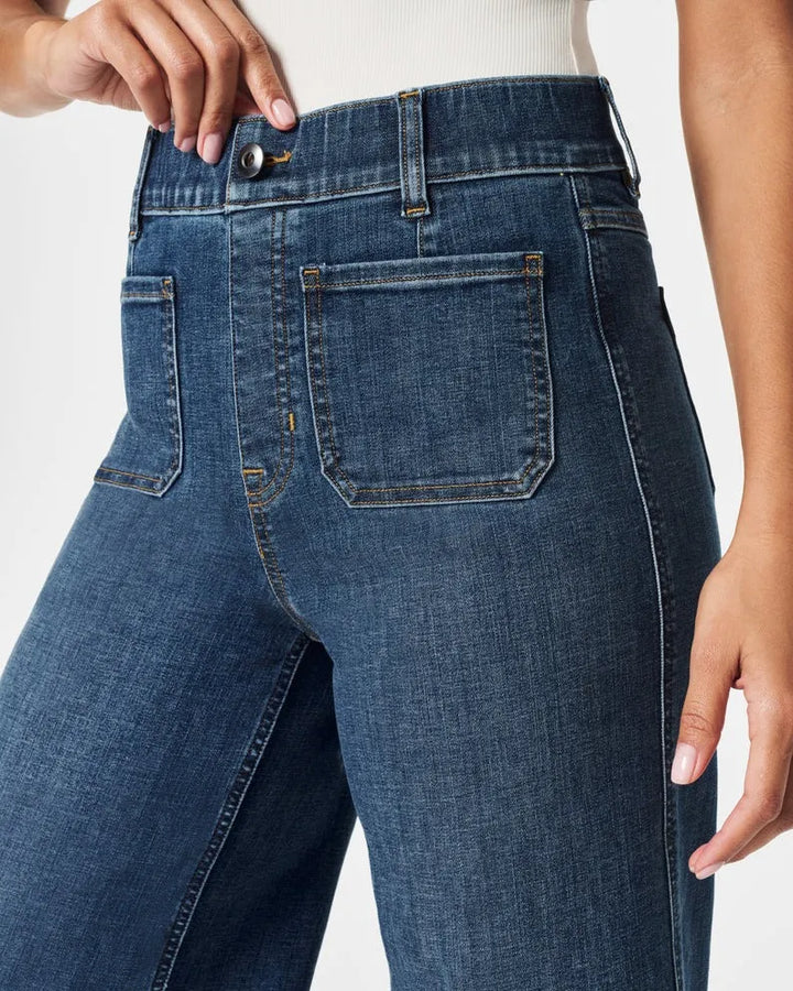 Céline | Jean Sculptant À Jambes Larges Et Taille Croppée