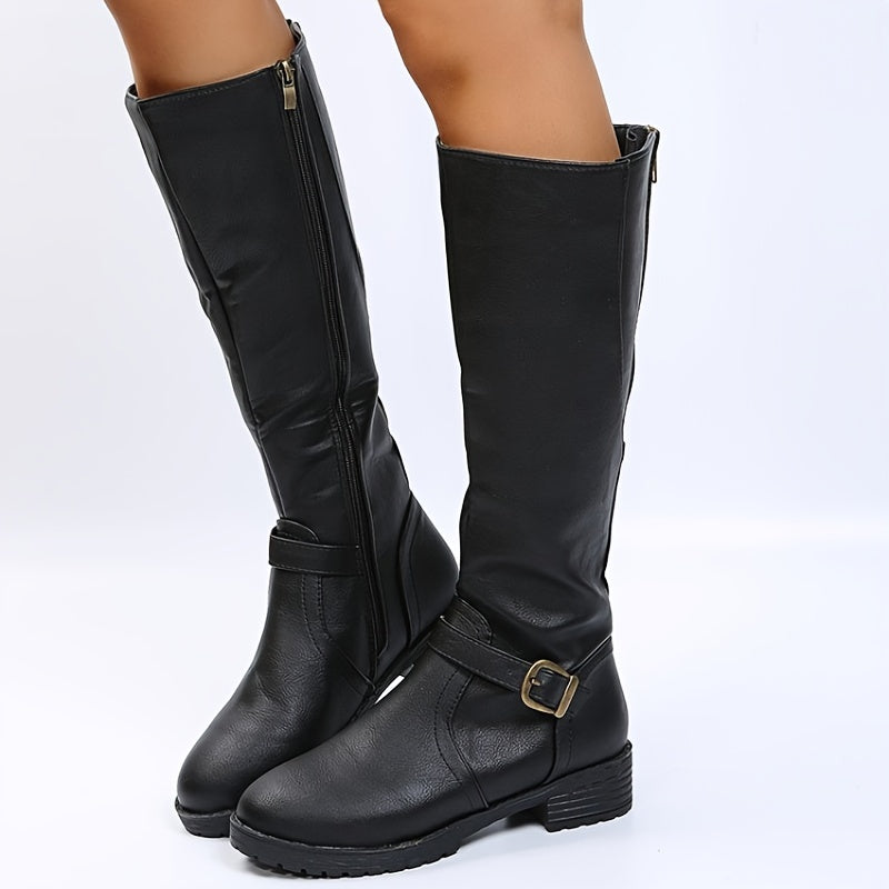 Catherine - Bottes Longues avec Boucle et Fermeture Éclair (Vente en Déstockage 2024)