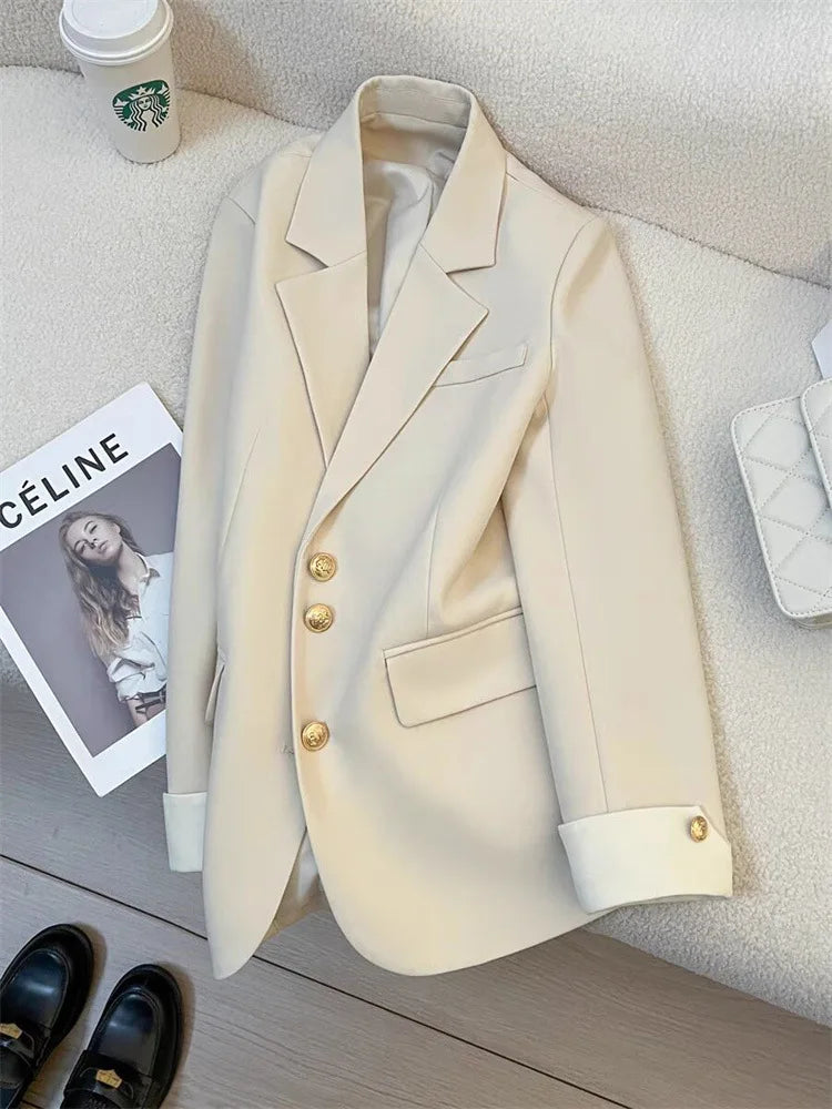 Catherine | Blazer Élégant à Boutons Dorés