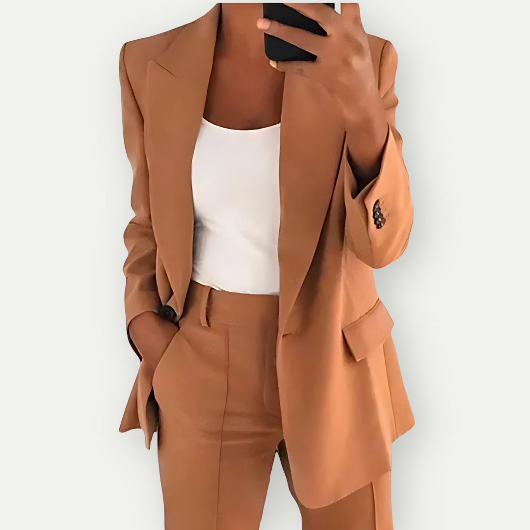 Léa | Ensemble Blazer Uni pour Femmes