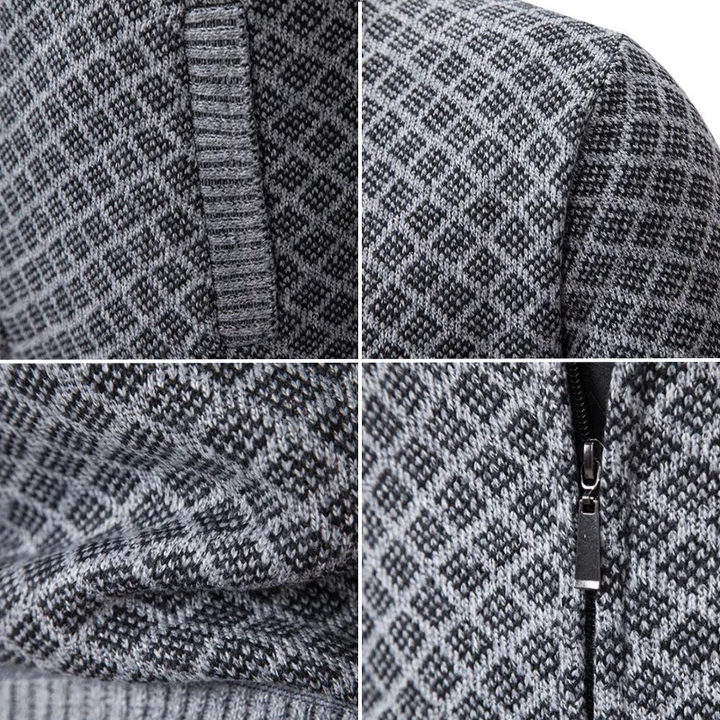 Rémi | Veste Zippée De Luxe À Motif Carreaux