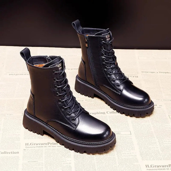 Monique - Bottes d'Hiver en Cuir (Vente en Déstockage 2024)