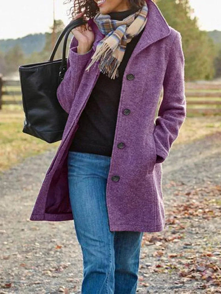 Élise | Manteau Mi-Long en Laine pour Femme