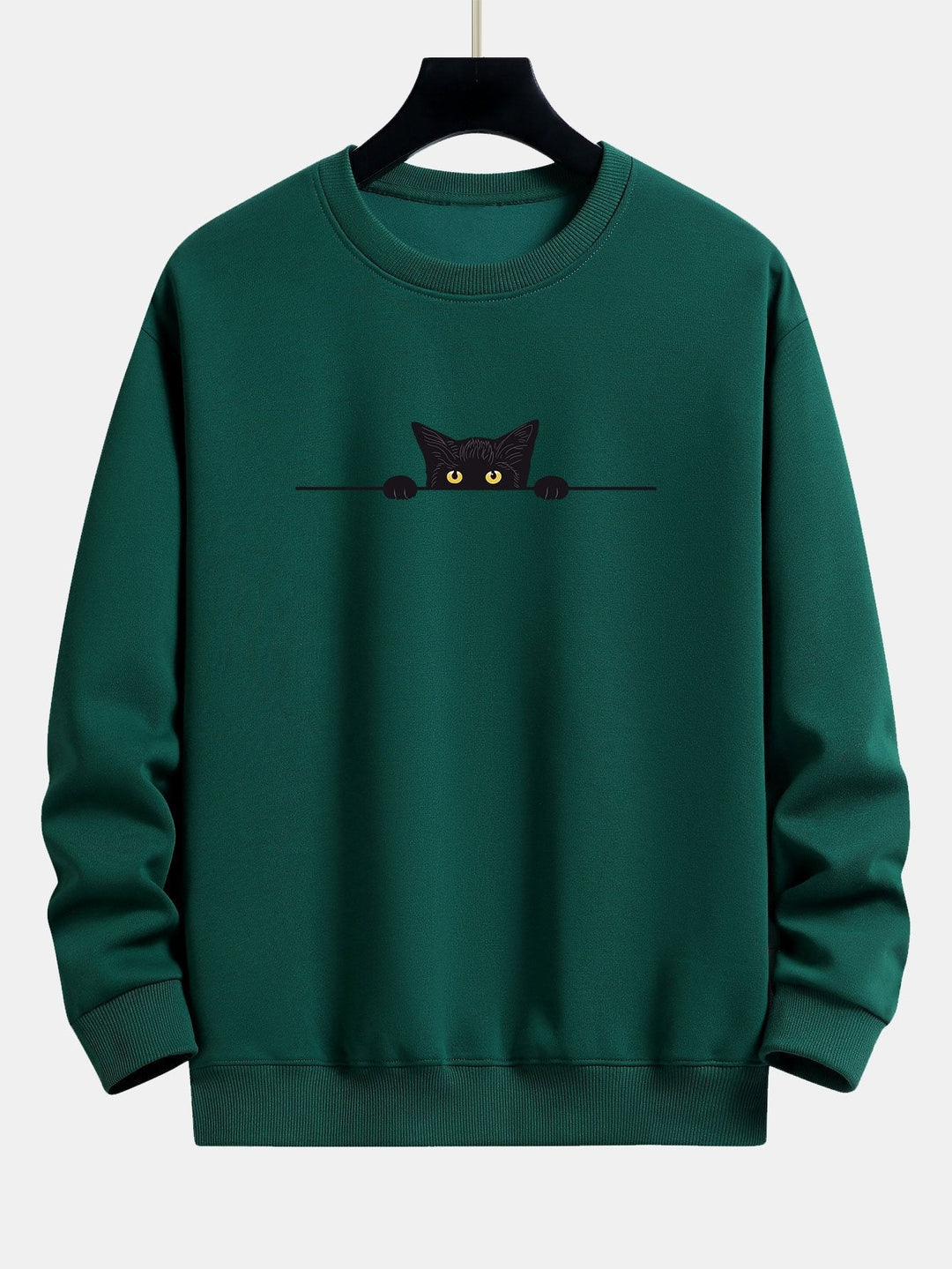 Élodie | Sweat-shirt Imprimé Chat Noir