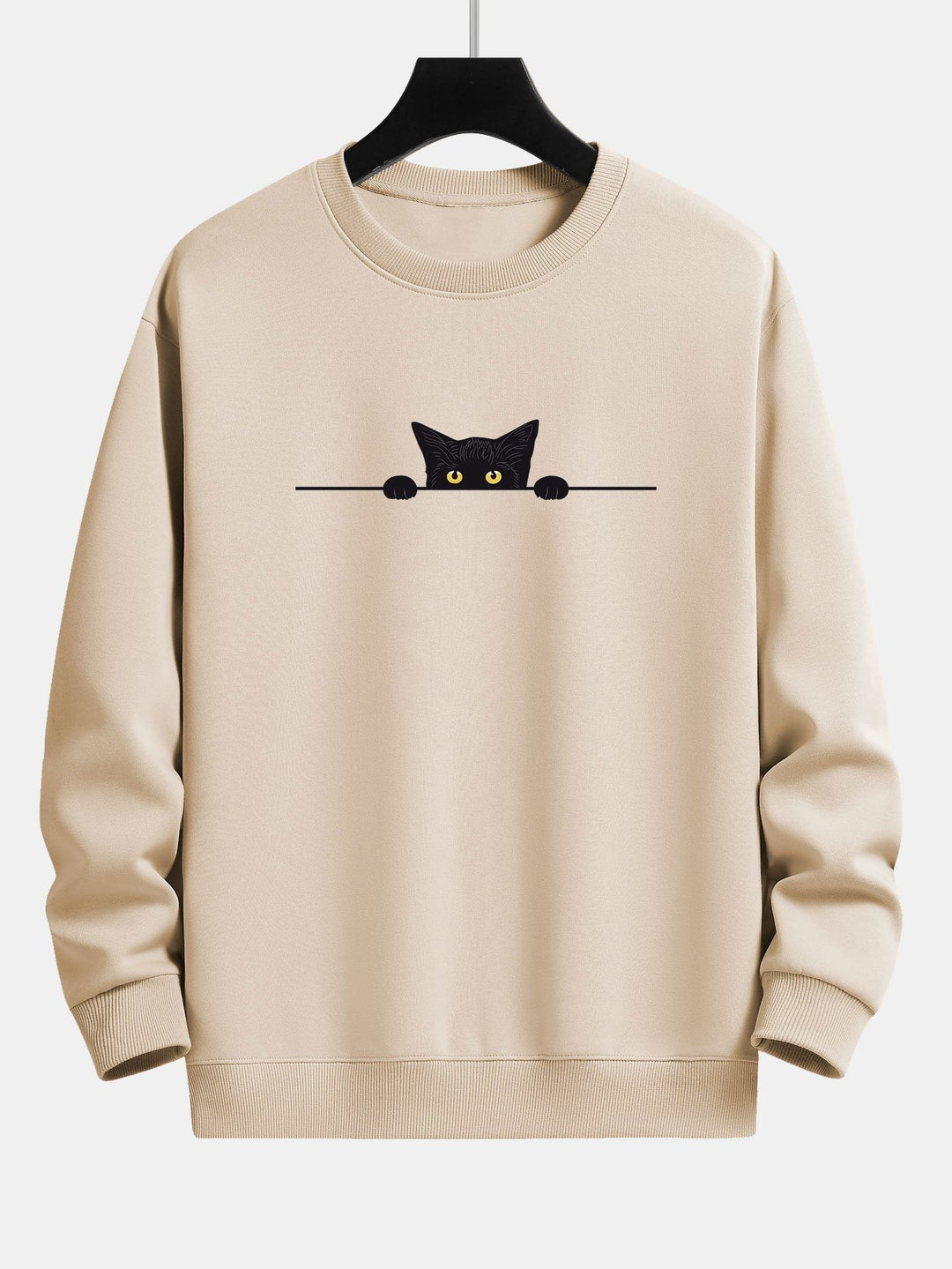 Élodie | Sweat-shirt Imprimé Chat Noir