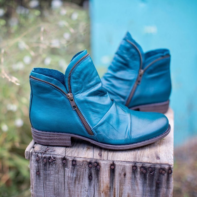 Camille | Bottines Zippées en Cuir